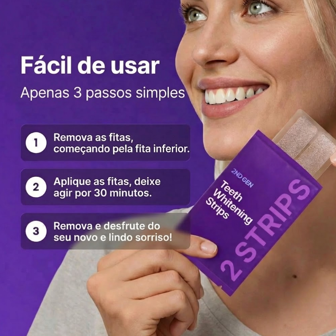 Lumident - Tiras Clareadoras Roxas com Efeito Corretor de Cor