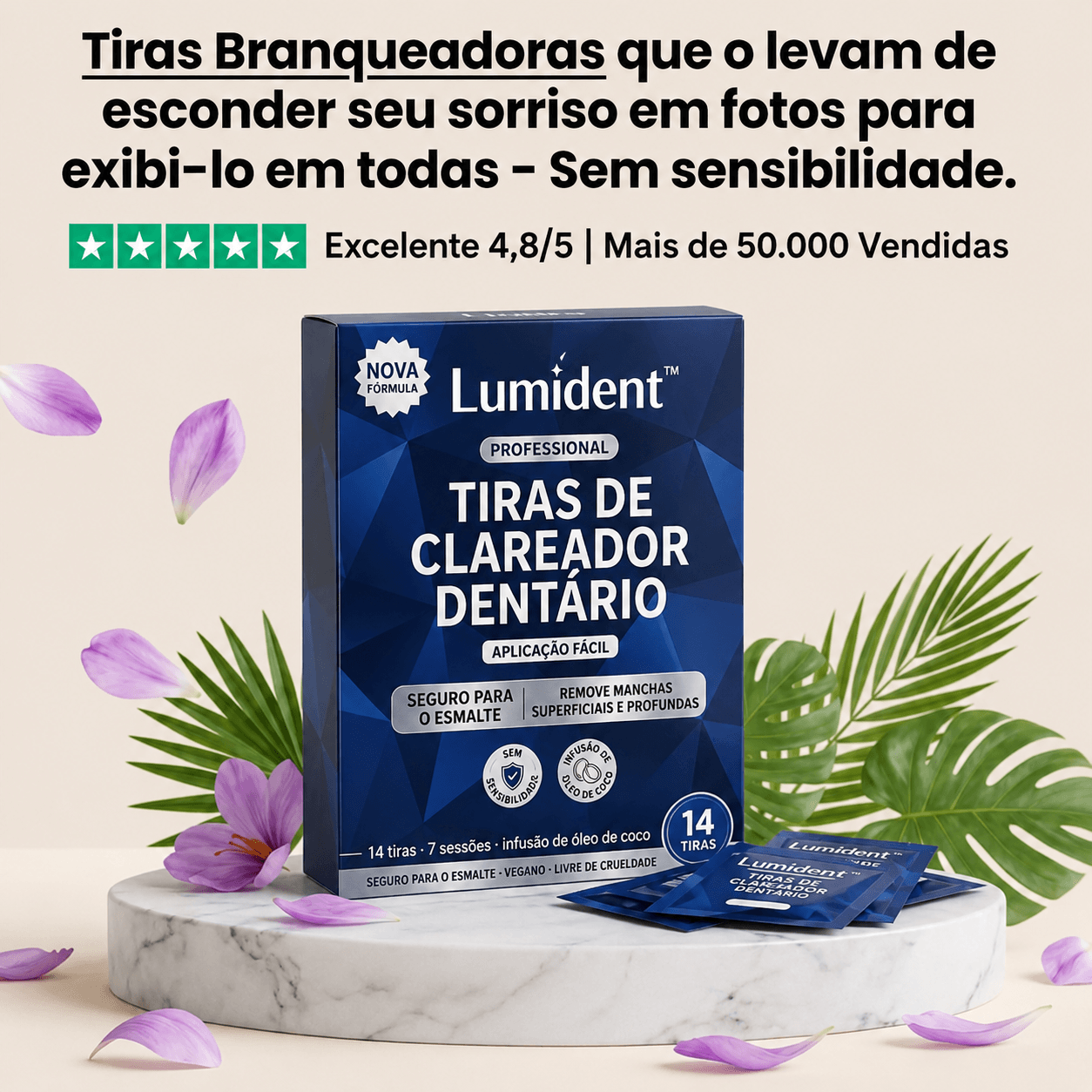 Lumident - Tiras de Clareamento Dental Instantâneo (14 Tiras)