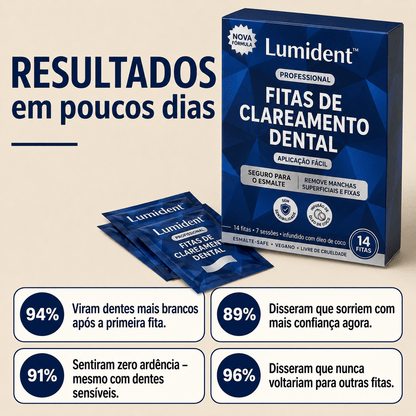 Lumident - Tiras de Clareamento Dental Instantâneo (14 Tiras)