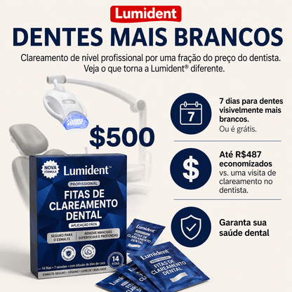 Lumident - Tiras de Clareamento Dental Instantâneo (14 Tiras)