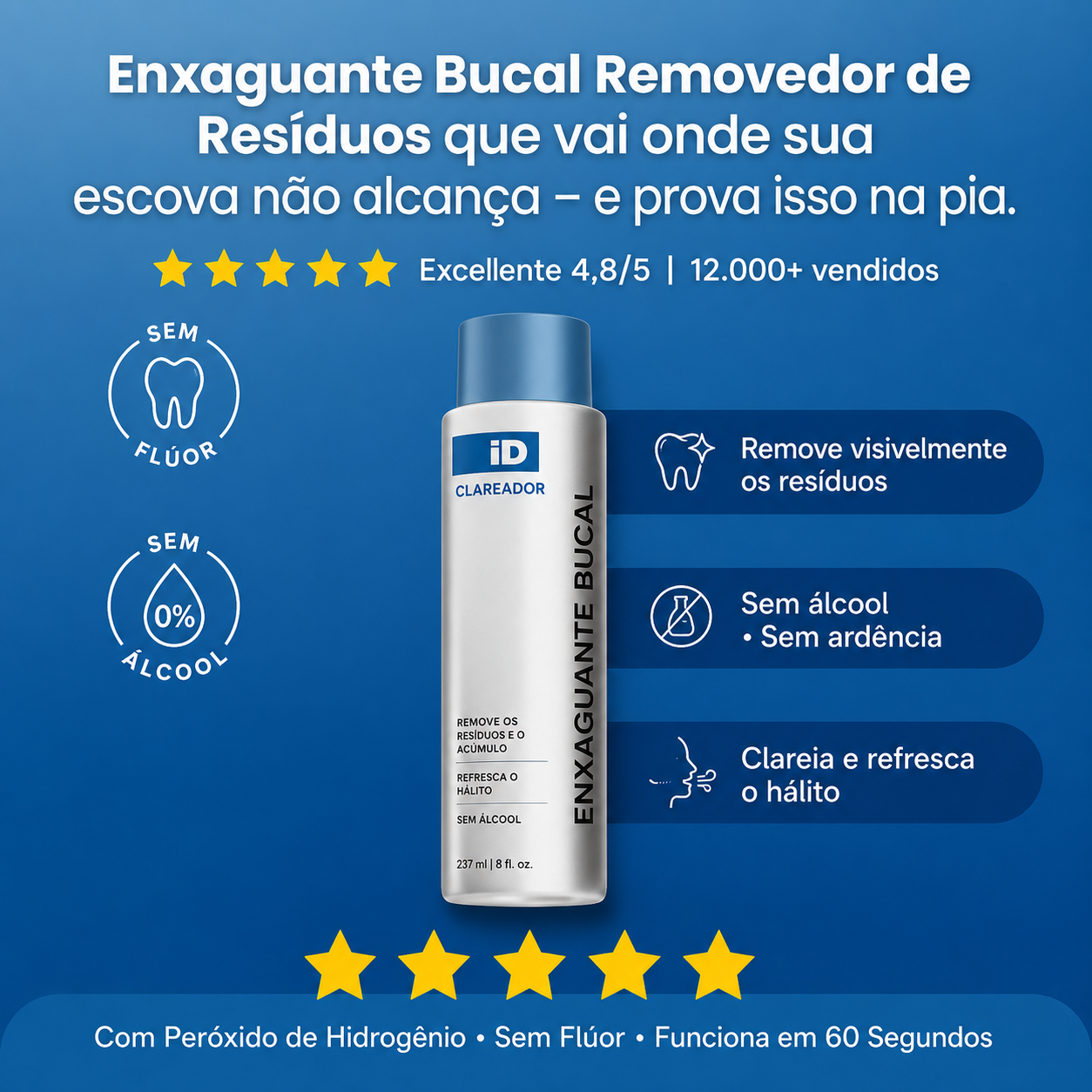 Enxaguante Detox — Remove Placa e Combate o Mau Hálito